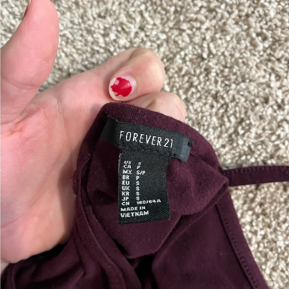 Forever 21 Maroon Crop Cami - Picture 3 of 3